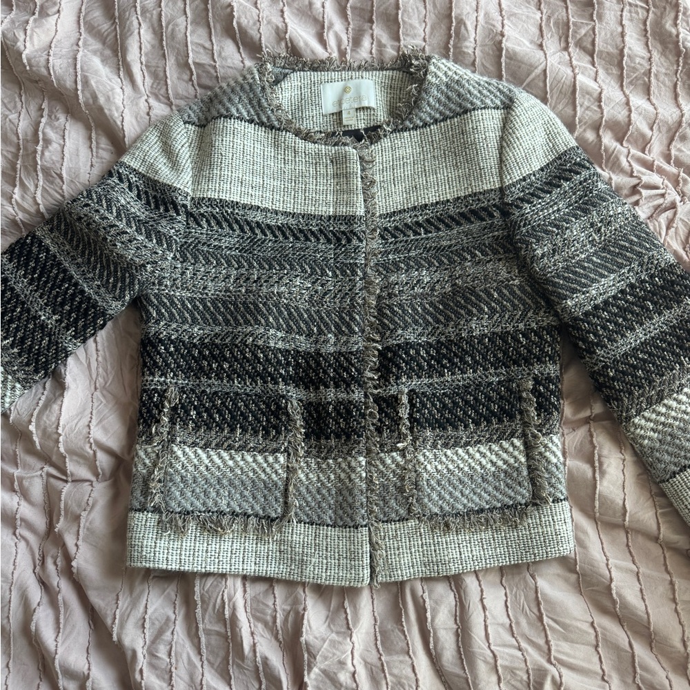 Etcetera Wool Blend Tweed Jacket Blazer